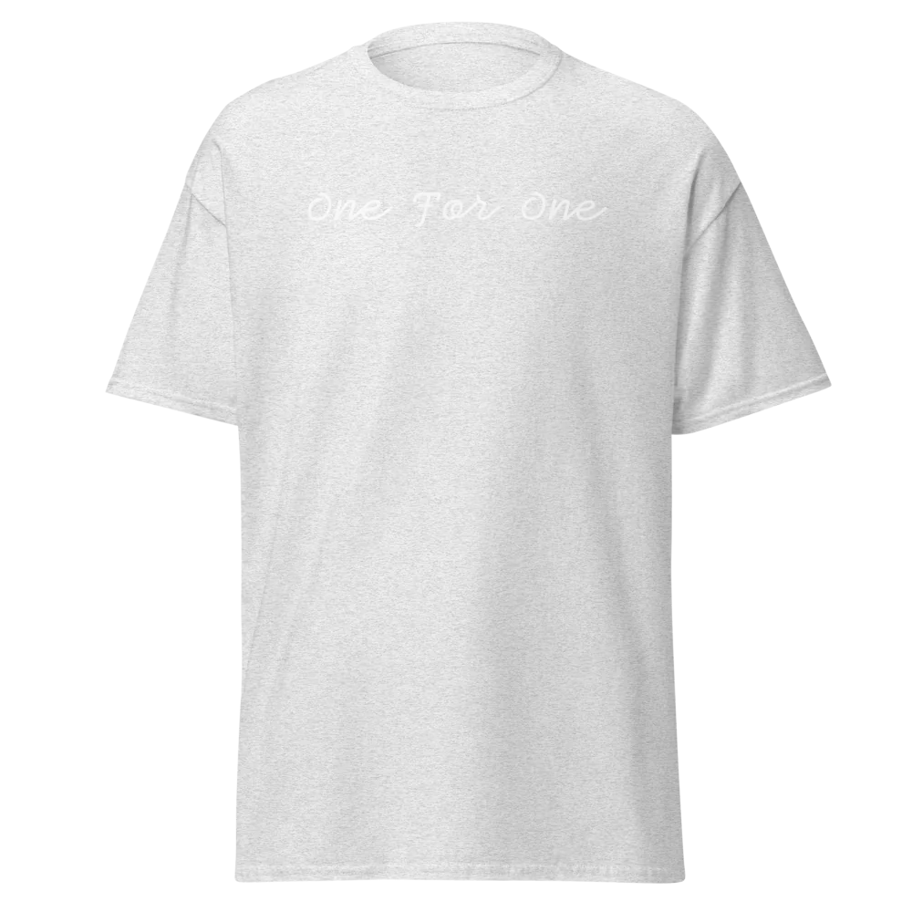 White Font "One For One" Classic Tee