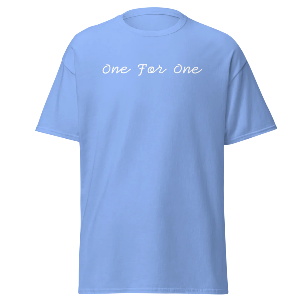 White Font "One For One" Classic Tee