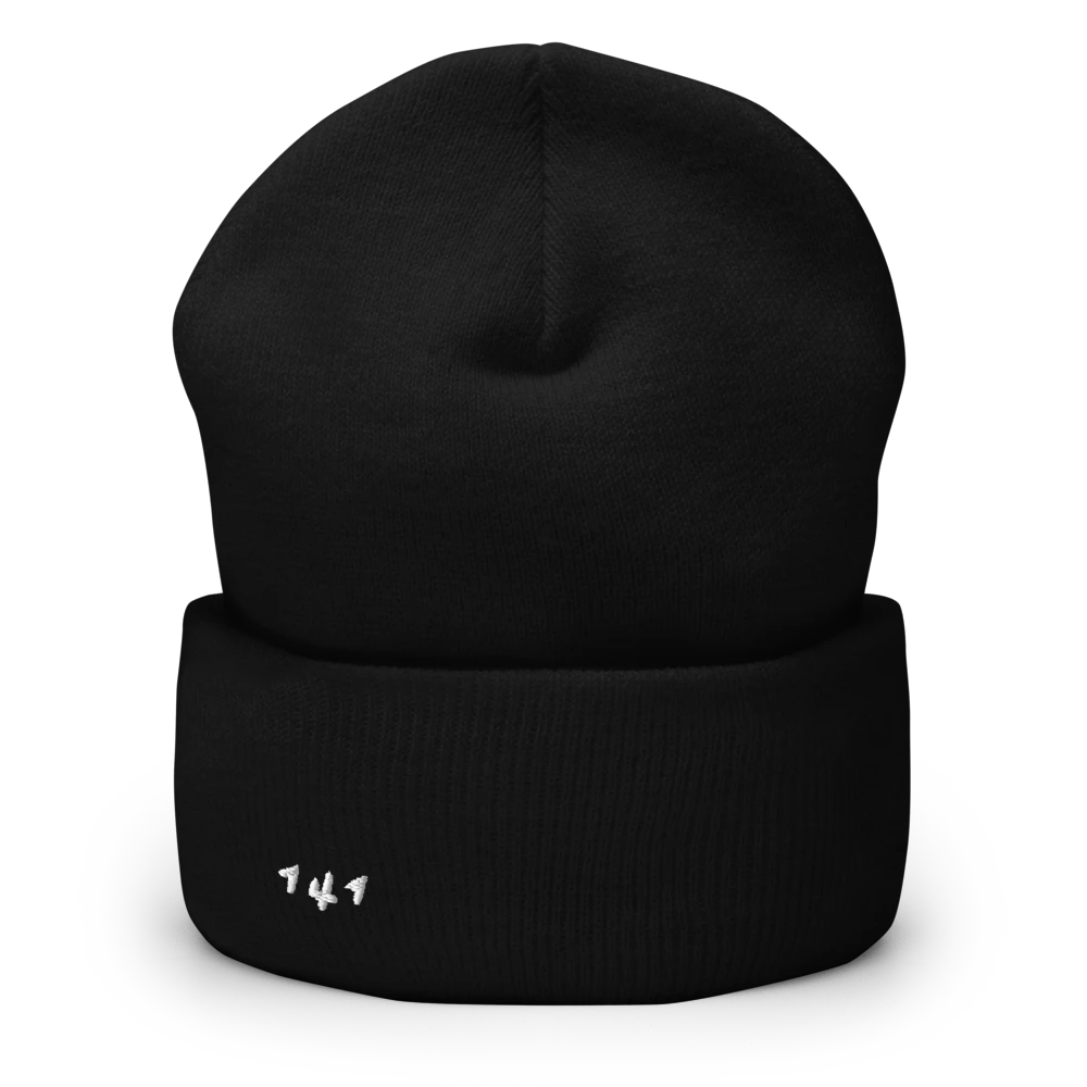 White Font "One For One" Cuffed Beanie