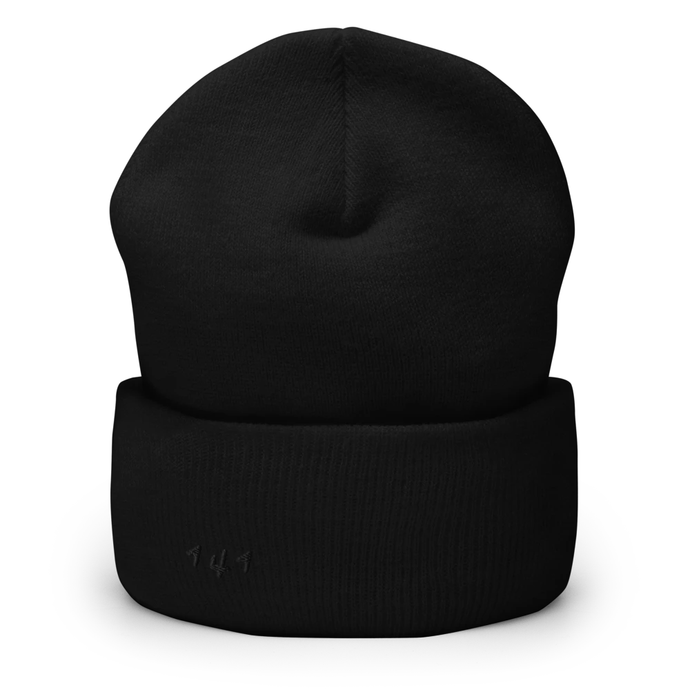 Black Font "One For One" Cuffed Beanie